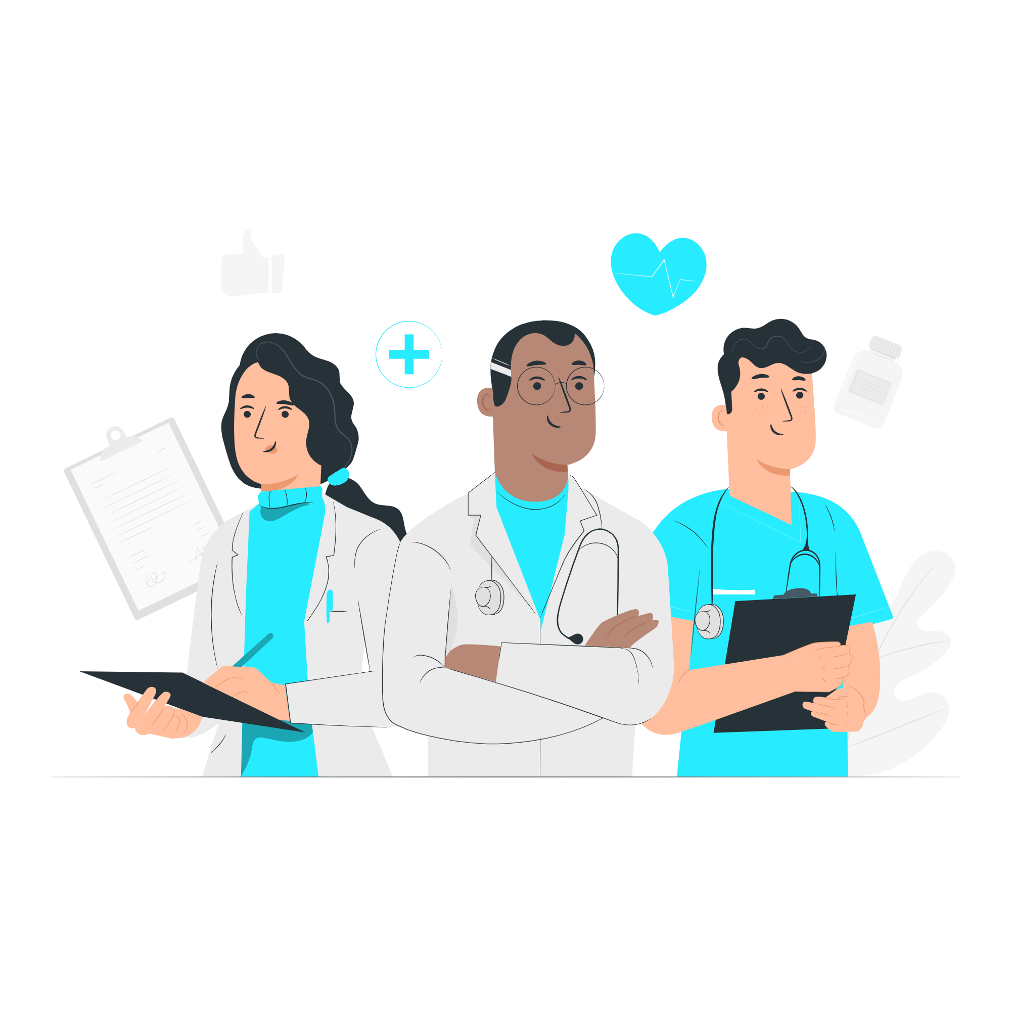 Doctor with patient
